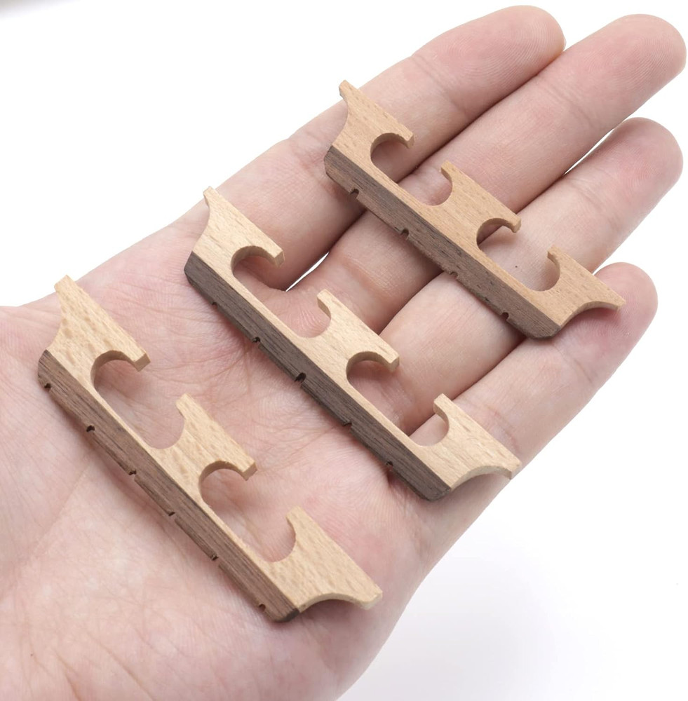 4-String Banjo Bridge, Ebony Maple Banjo Bridge Replacement Composite with Dual-