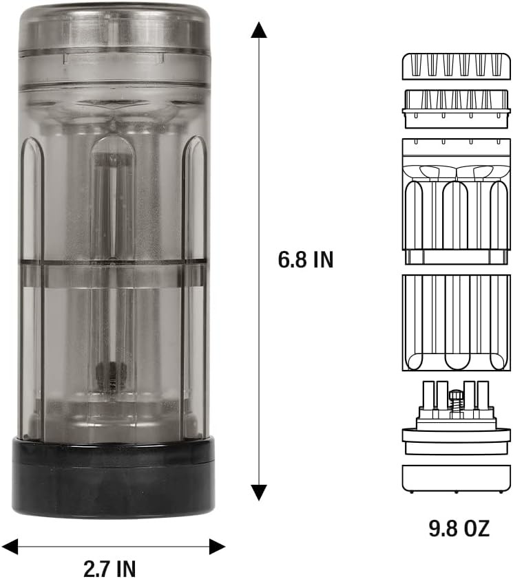 Portable Herb Grinder Cone Cigarette Maker (Holds 6 Cone Blanks Simultaneously)