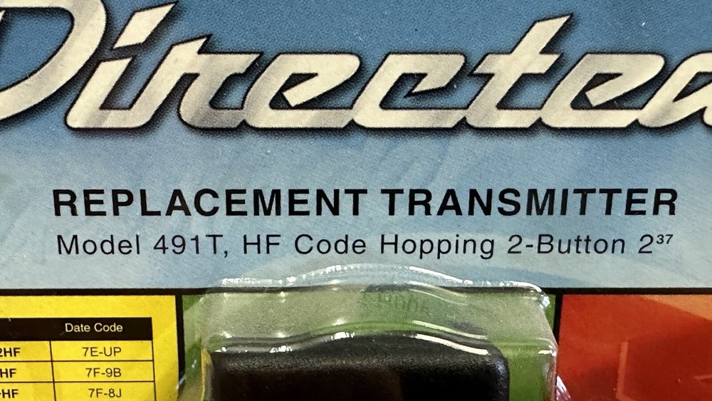 Viper 491T 2-Button Replacement Transmitter Remote Control DEI Directed Sealed