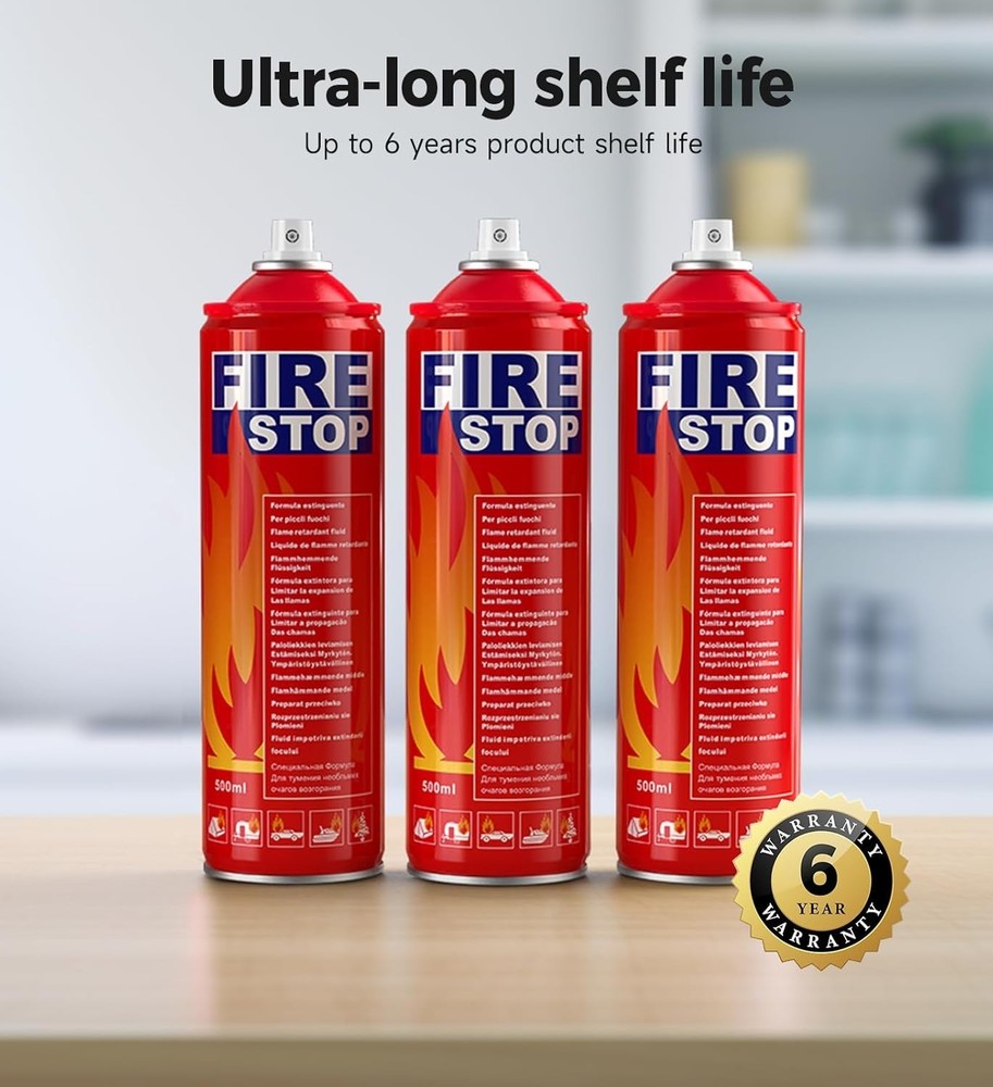 3-Pack Portable Fire Extinguishers for Home, Kitchen and Car