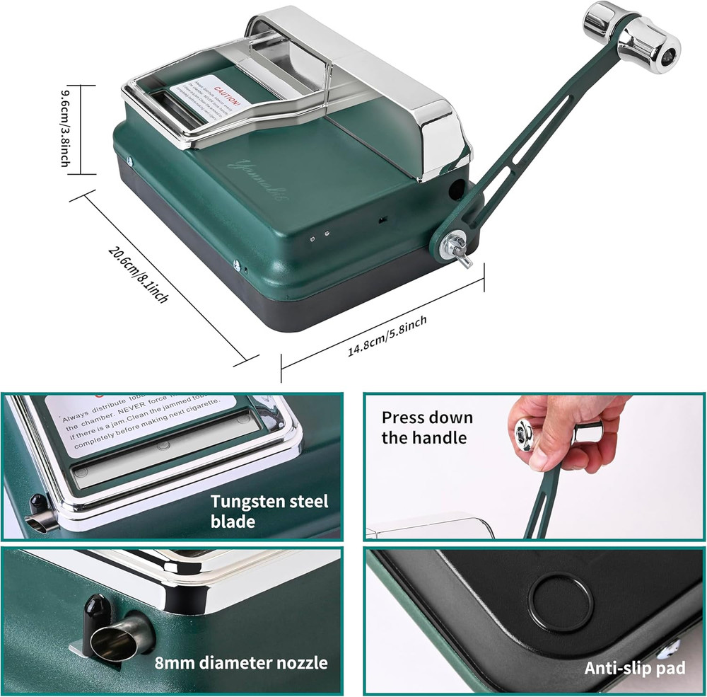 Cigarette Rolling Machine, Manual Cigarette Injector Machine for 8Mm Diameter