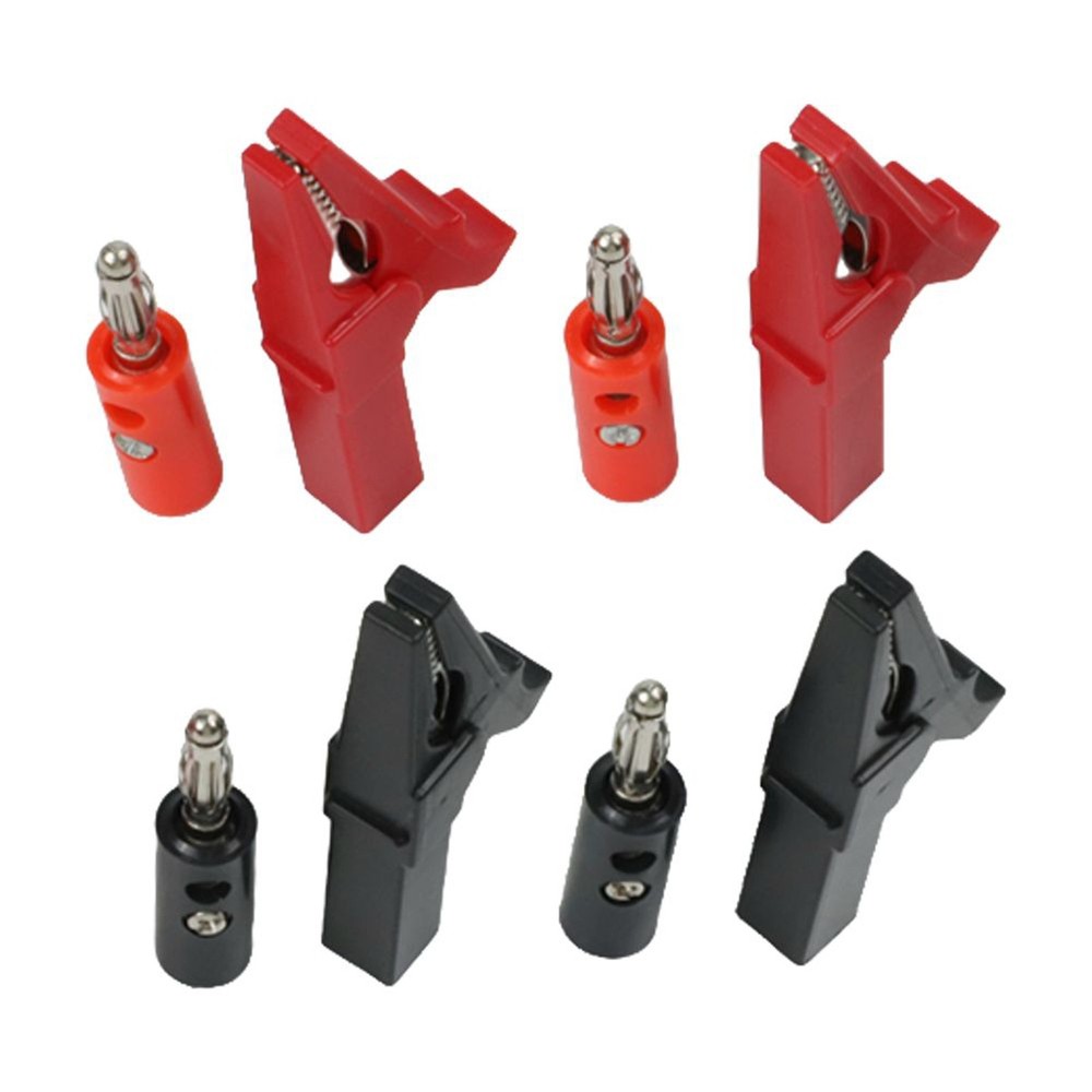 Electrical Testing Kit 4 Pair For Alligator Clips with Banana Connectors