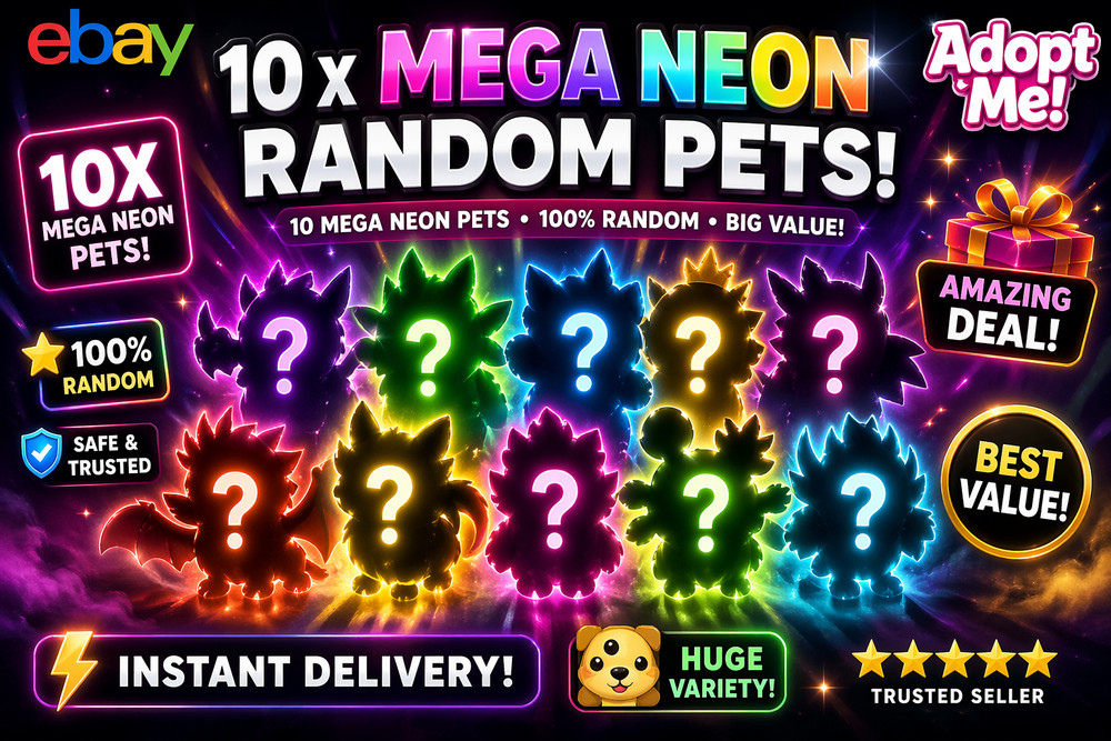 10x MEGA NEON RANDOM PETS 🐾 | Adopt Me | FAST DELIVERY | CHEAP & TRUSTED
