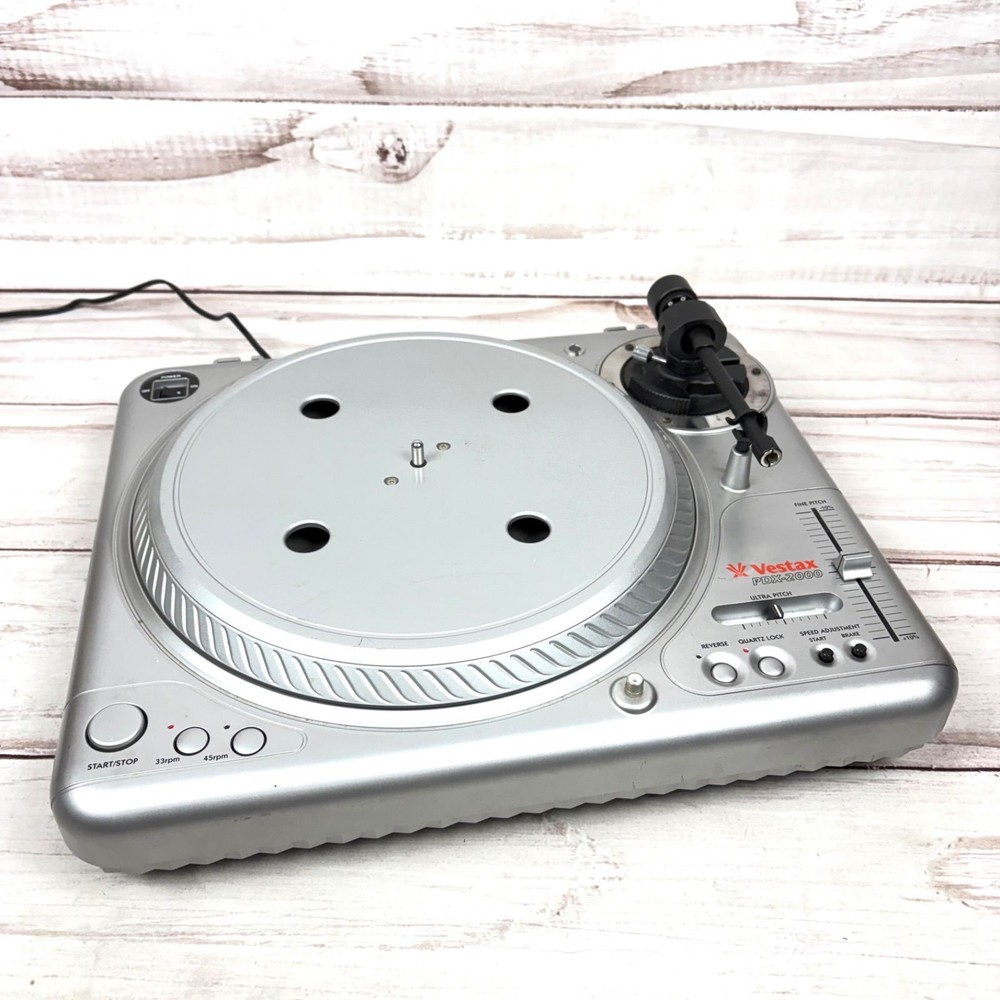 Vestax PDX-2000 Direct Drive Turntable Operation tested Silver