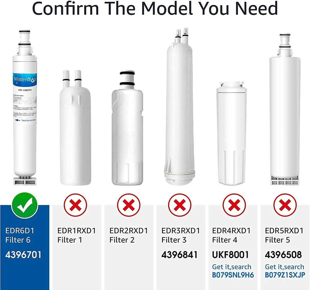 Waterdrop 4396701 Refrigerator Water Filter, Replacement for Kenmore 9915