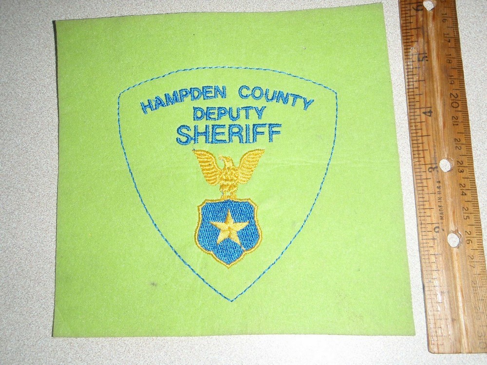 HAMPDEN COUNTY MASSACHUSETTS SHERIFF  early FELT PATCH BXE 77