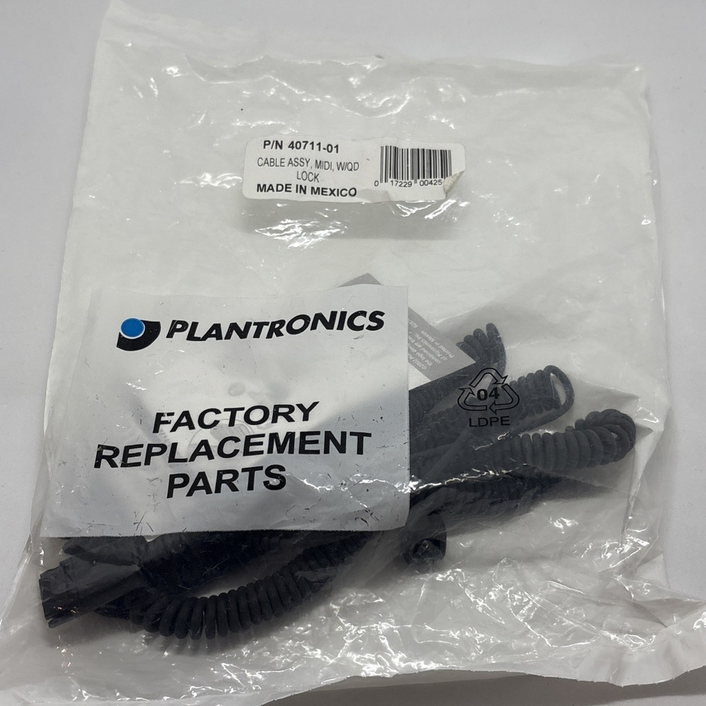 Plantronics P/N 40711-01 Cable Factory Replacement Part