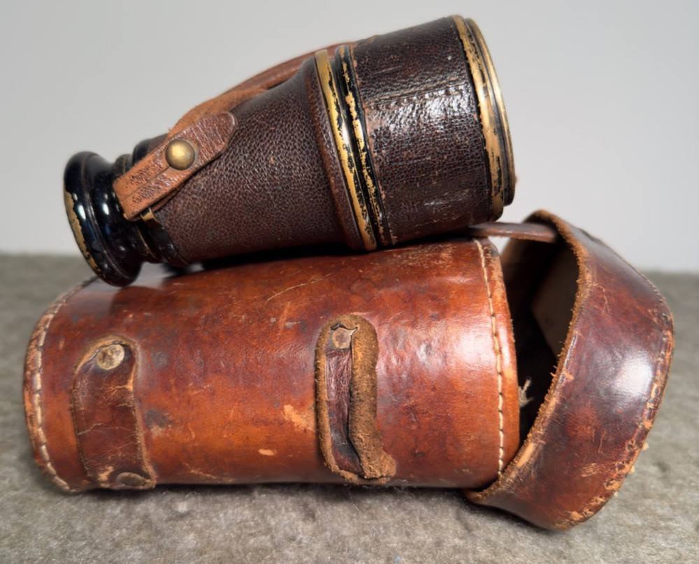 WW1 German Binoculars Leather Case – Private Purchase Officer Field Glasses
