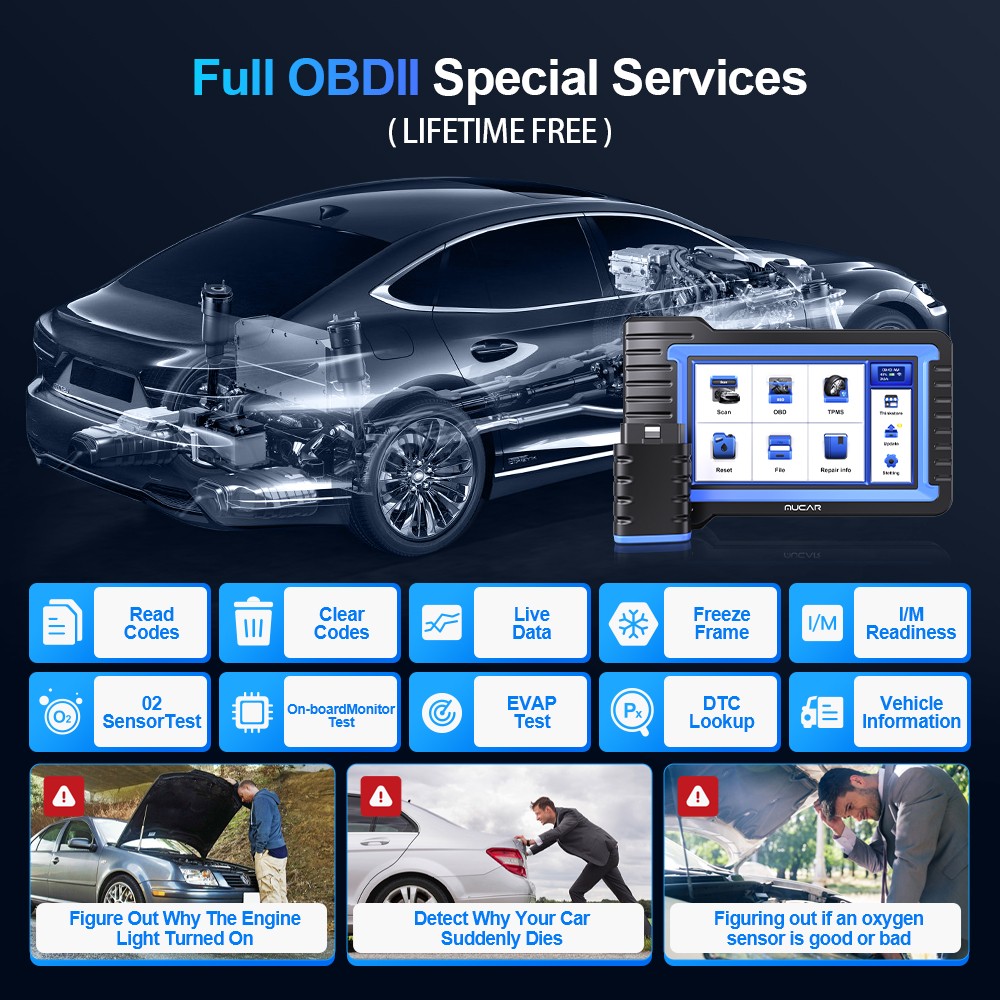 MUCAR VO7S OBD2 Diagnostic Tool Bidirectional Scanner CANFD ECU Coding 28+Resets