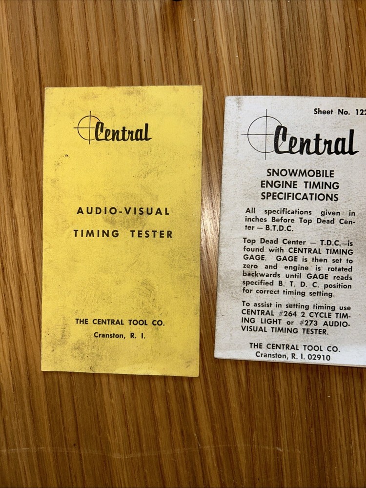 Central Tools Company # 273 Audio-Visual Tester w/box and paperwork - Untested