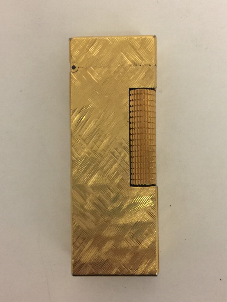 Dunhill Total Pattern Design Square Rollagas Gold Plated Lighter