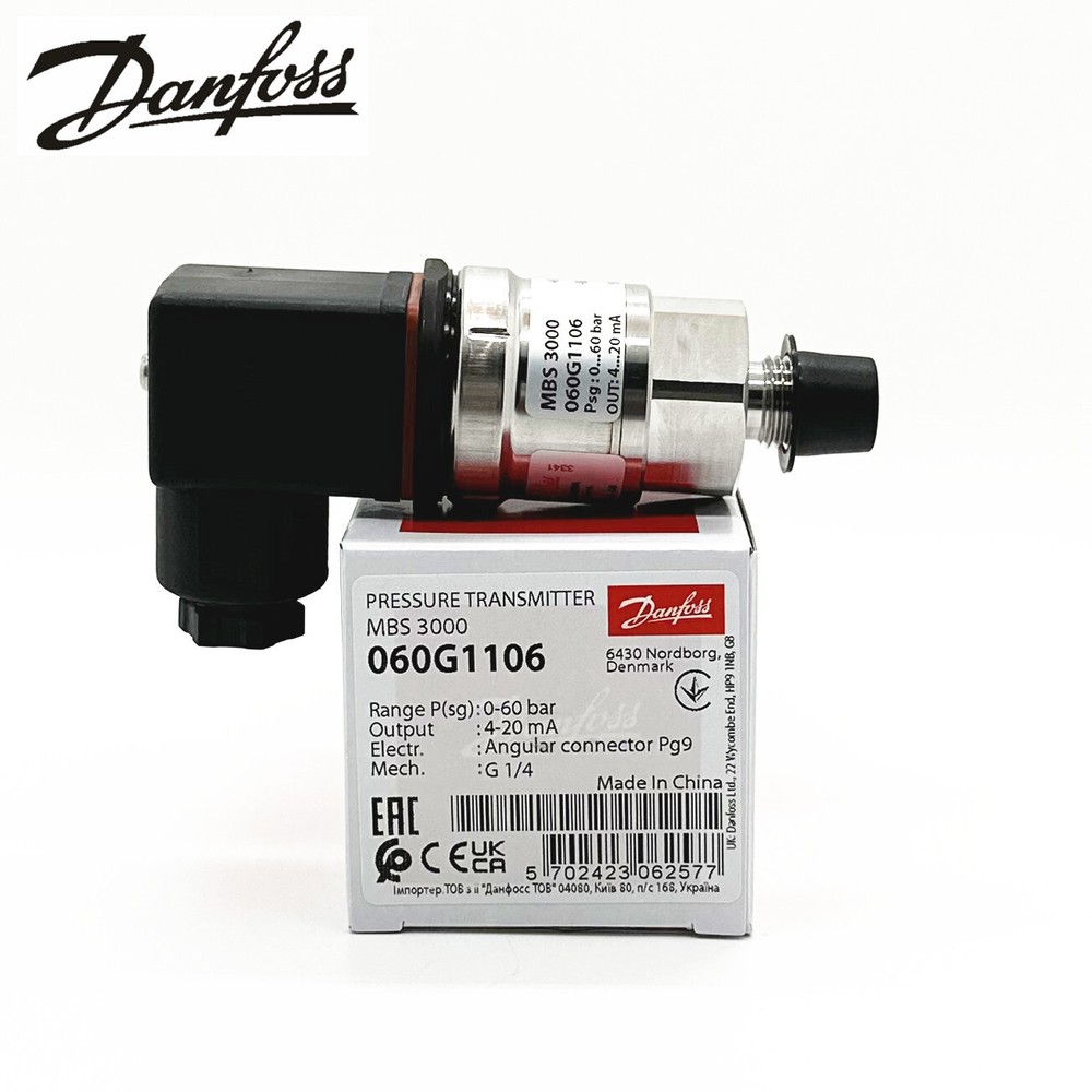 1pcs Danfoss Pressure Transmitter Sensor MBS3000 060G1106 0~60bar