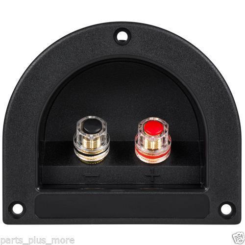 Speaker Input Terminal Cup Insulated Gold Binding Post,  D-Shape Mounting