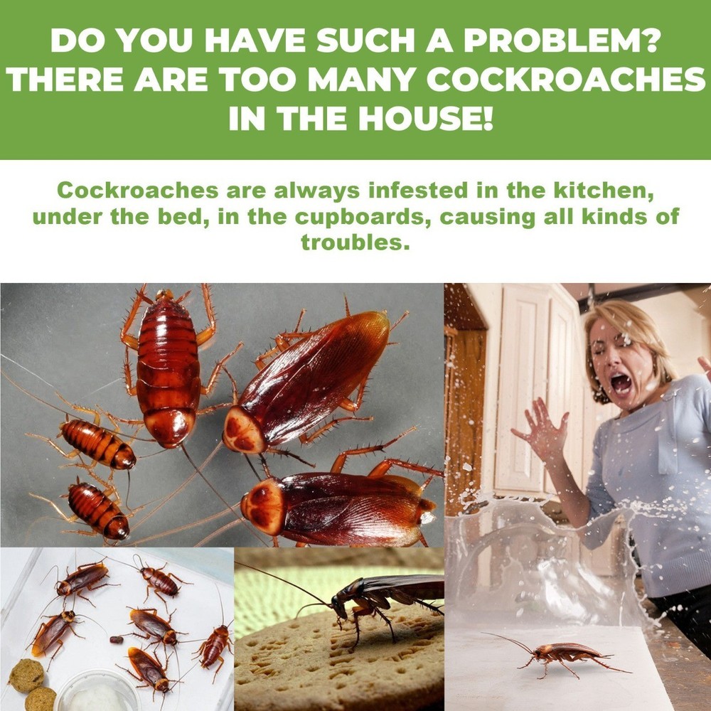 2 Pack Cockroach Gel Bait Roach Killer Powerful Roach Repellent Bait Trap`sealed