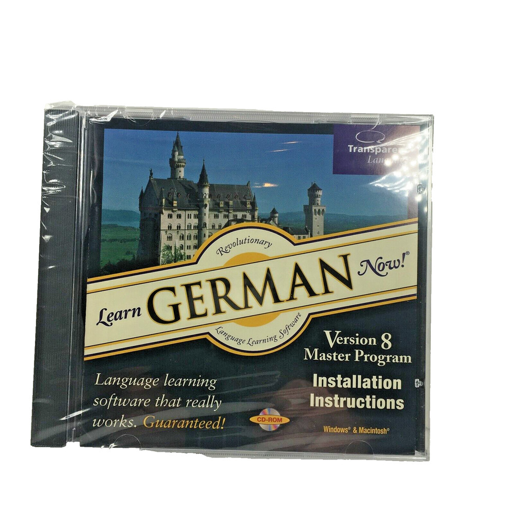 Learn German Now! Transparent Language Version 8 Master Program Win/Mac CD NEW