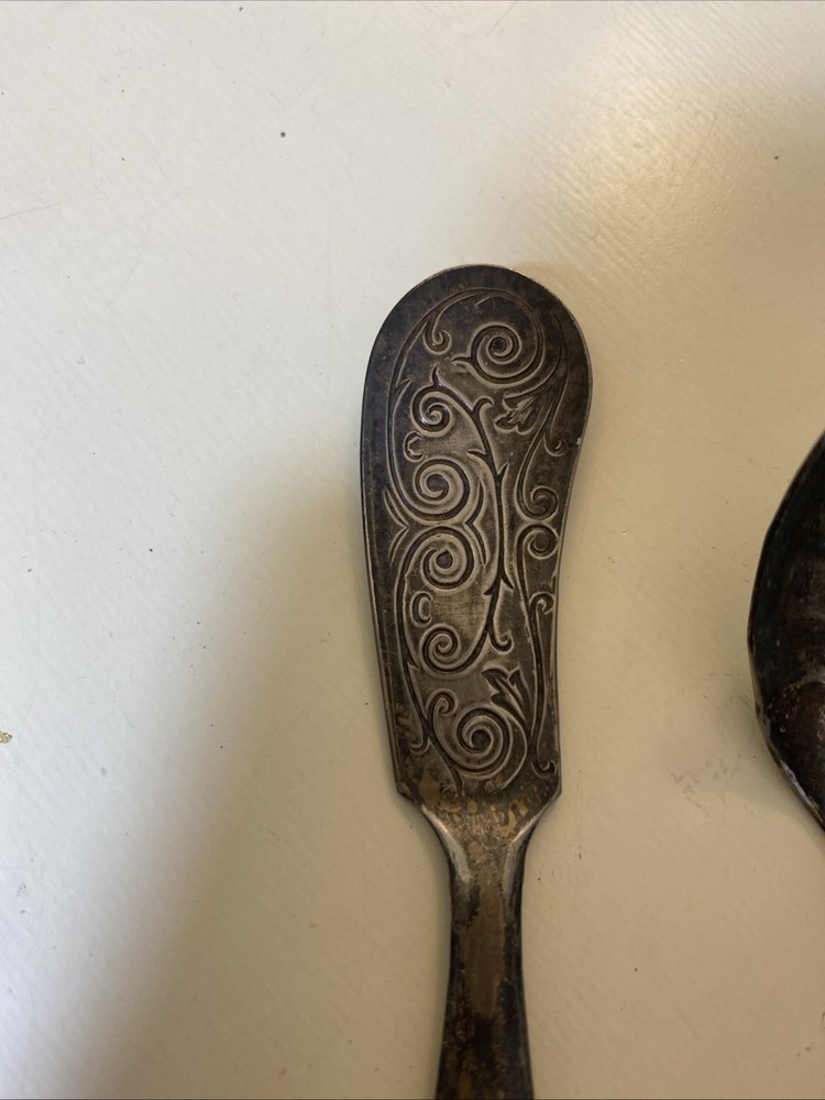 Sheffield England Silver Plated Knife And Spoon