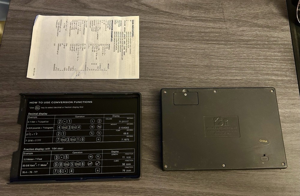 SE Kaps Instruments SK-6250 Conversion calculator 2000
