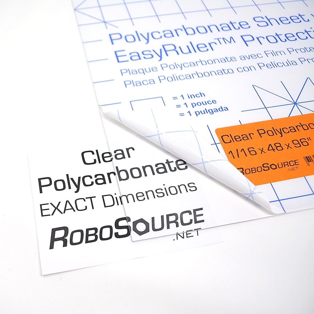 Transparent Polycarbonate Plastic Sheet 12x18 - Easy to Bend & Cut for Projects