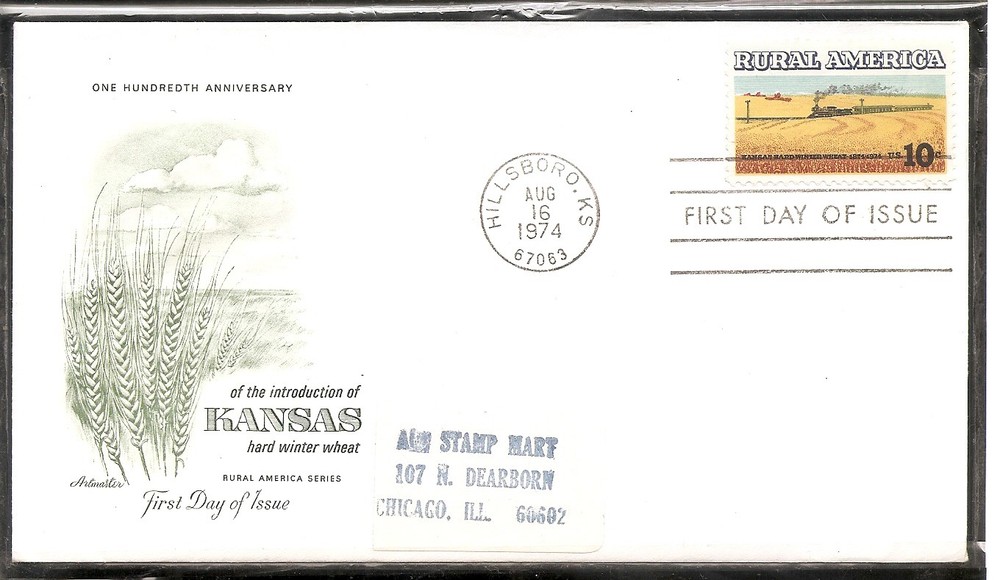 US SC # 1506 Wheat FDC. Artmaster Cachet
