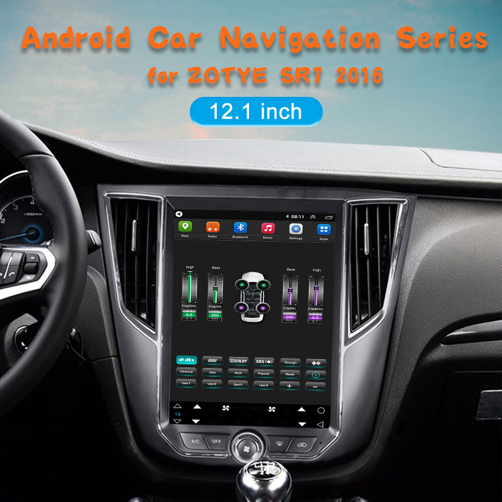 Tesla style Android multimedia Player For Zotye SR7 2016+ GPS Navigation Screen