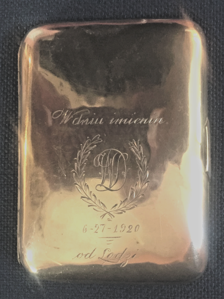 Polish Solid 84 Silver Cigarette Vesta Case. Name Day Gift, Dated June 27, 1920.