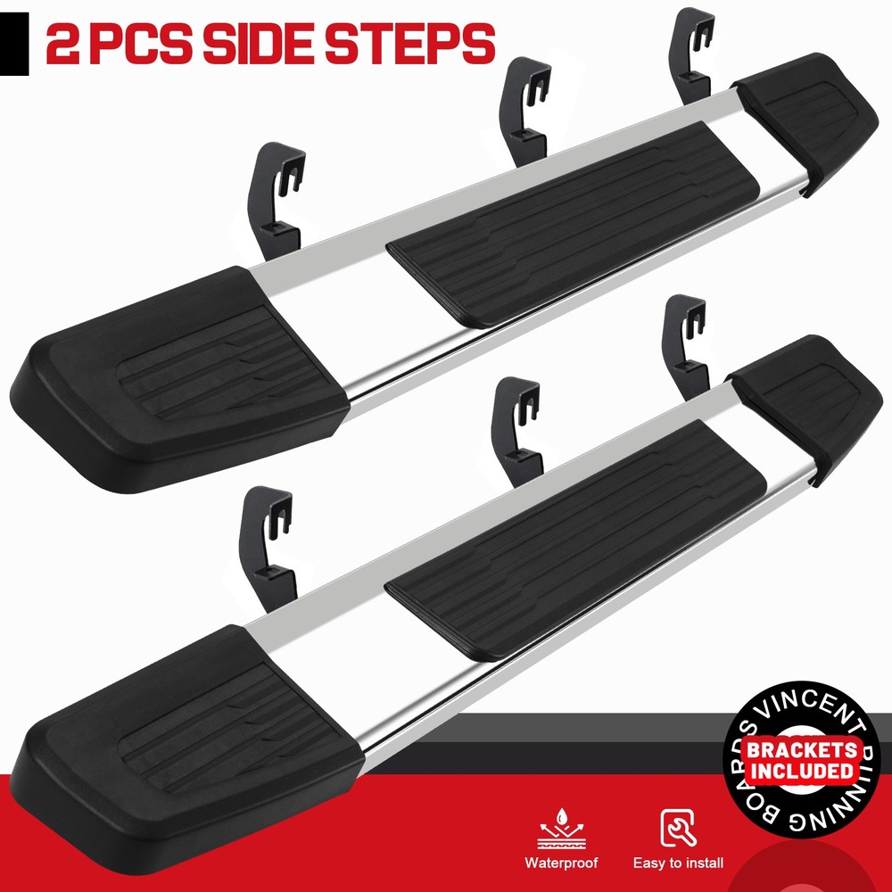 For 2007-2018 Silverado Sierra 1500 Regular Cab Running Boards S/S 6" Step Bar S