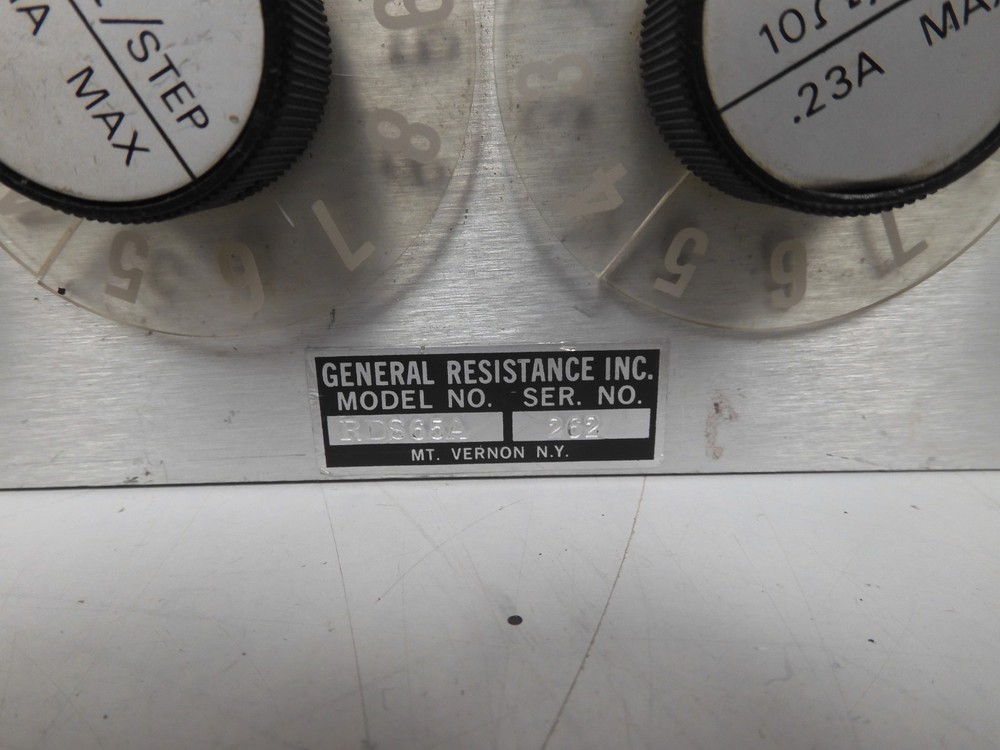 General Resistance RDS65A Instruments Resistance 6-Decade Resist-O-Stat-II QF65