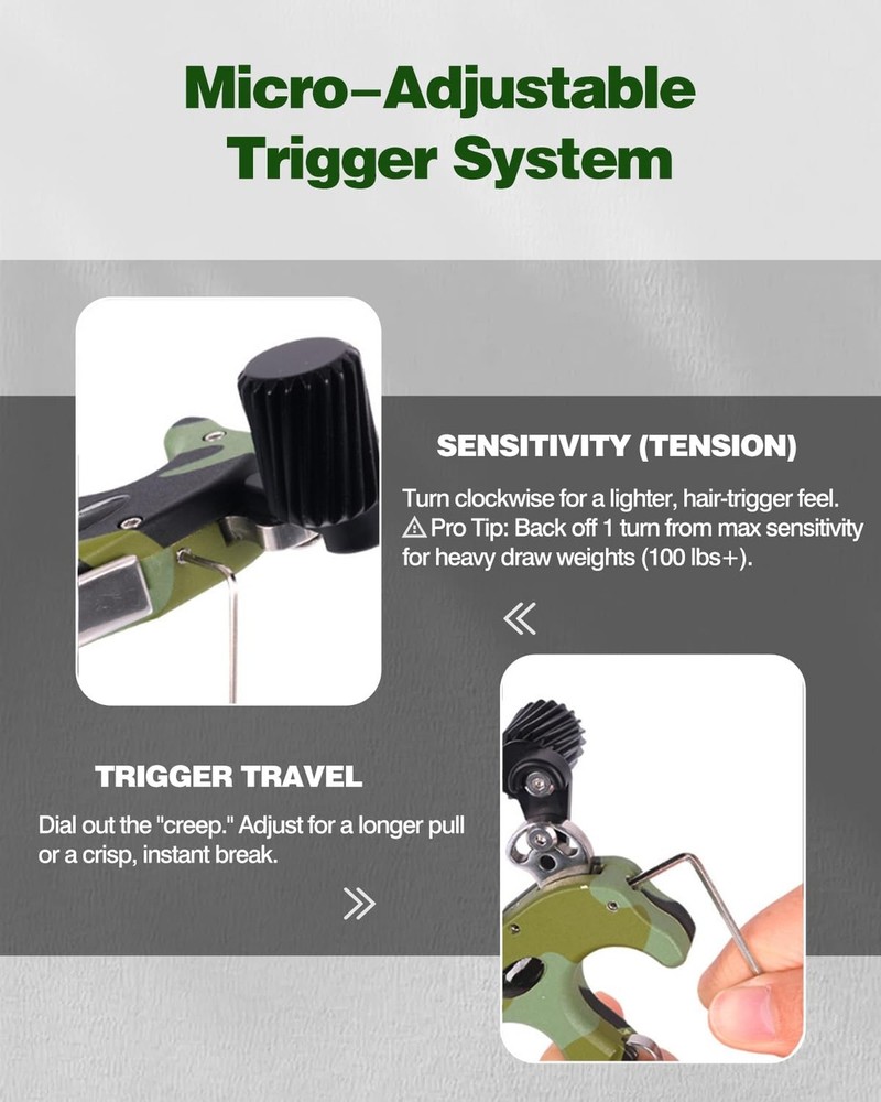 NOVASPARK Thumb Bow Release Aid for Compound Bow– 4 & 3 Finger Bow Release | ...