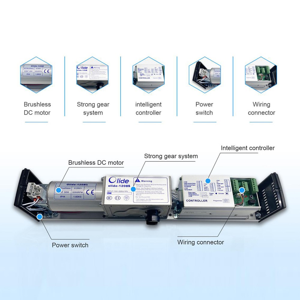 Olide Automatic Swing Door Opener with Wireless Push Button