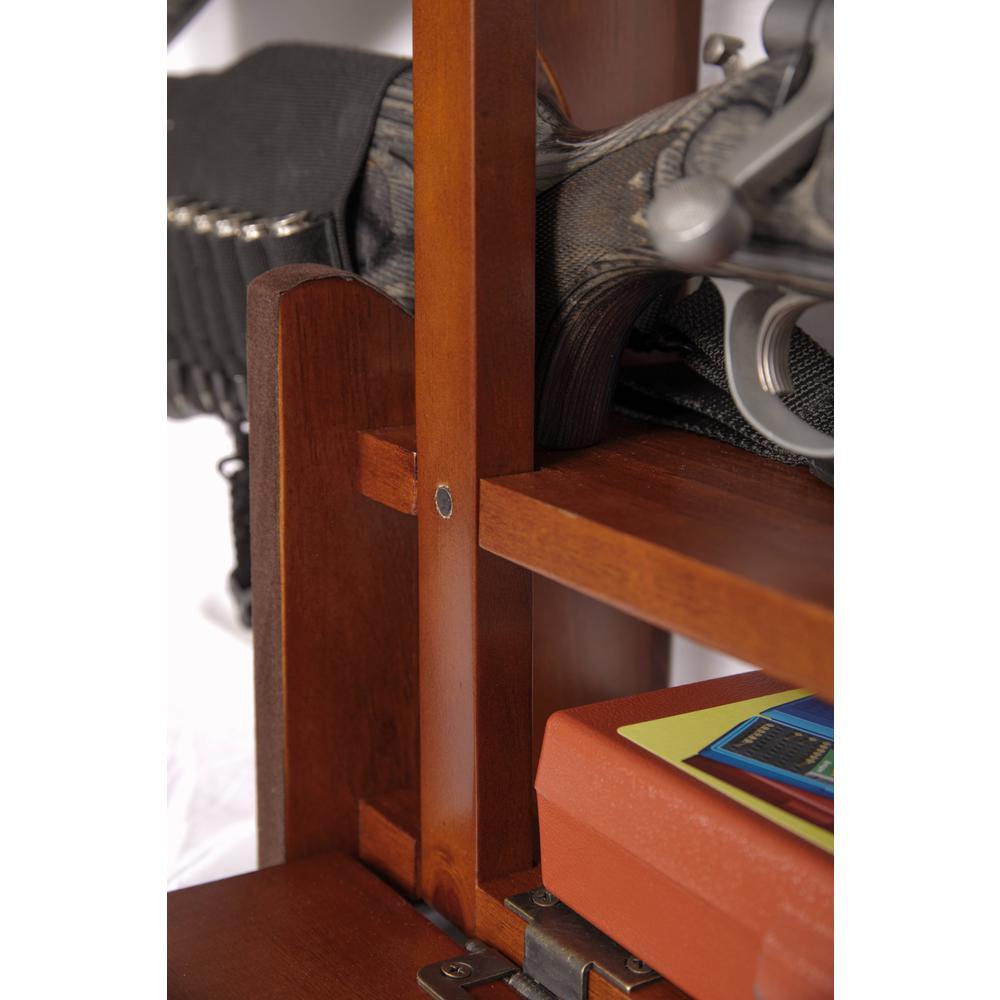 4 Gun Wall Rack with locking storage compartment