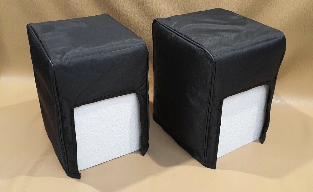 Custom padded covers (pair) for KEF Reference Meta 1 w/ rear cut for cables