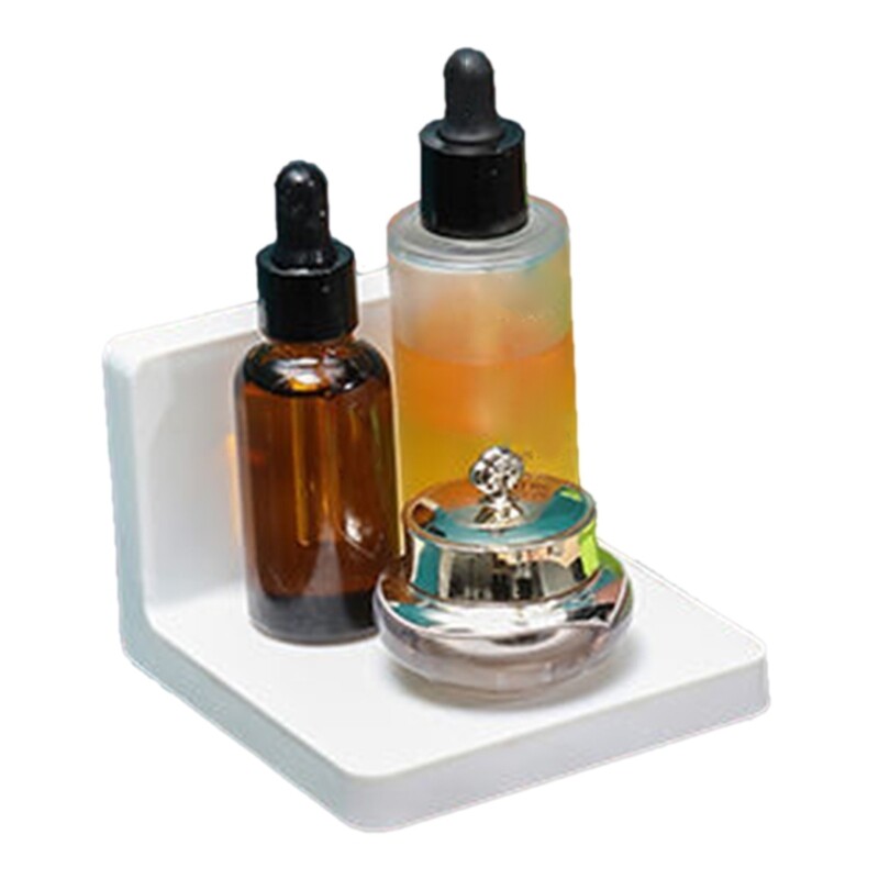 Adhesive No-drill Space Saving Shelf Wall Mounted Cosmetics Storage Holder