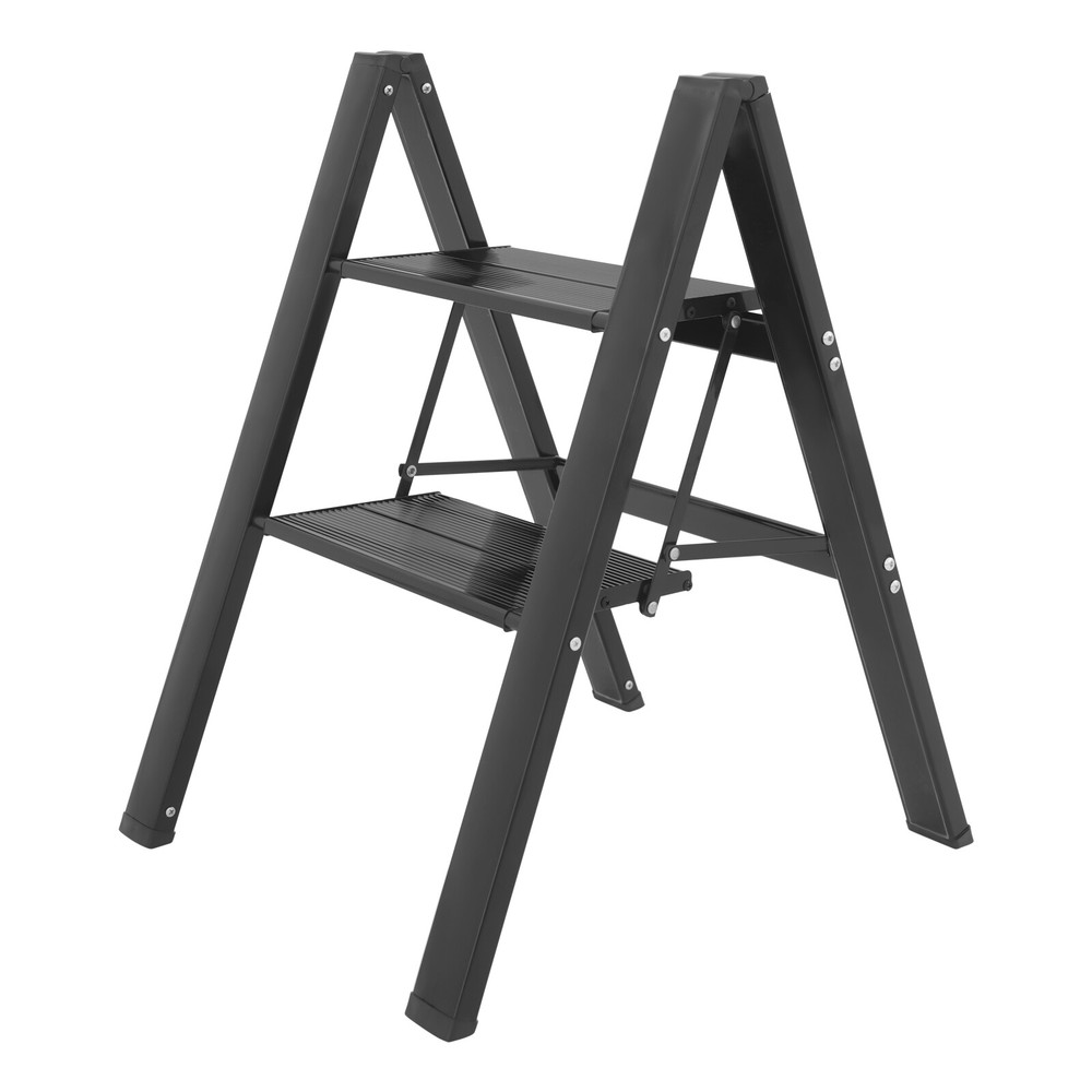 Foldable 2-Step Ladder - Portable, Heavy-Duty, Anti-Slip Design