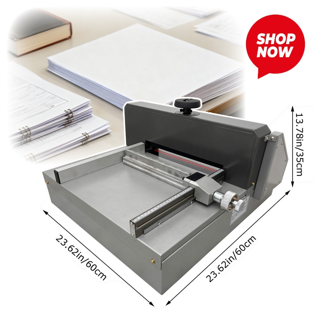 A4 Desktop Electric Paper Cutter Two Hands Cutting Operation Multiprotection