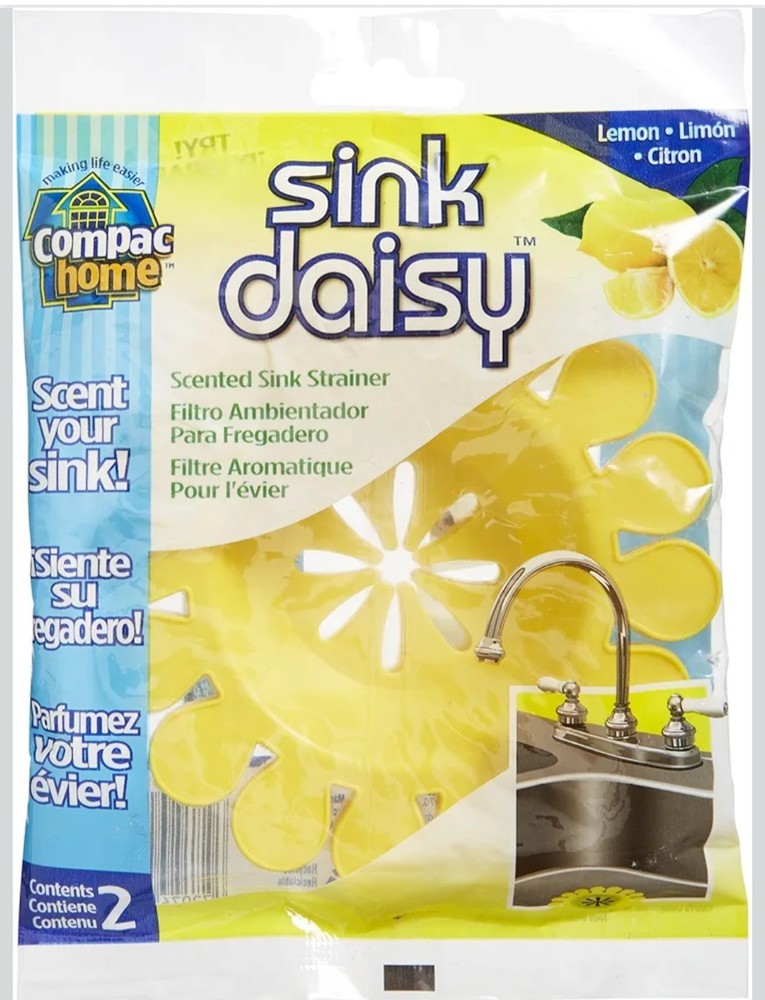 COMPAC HOME Sink Daisy Scented Kitchen Sink Strainer - 2 pack