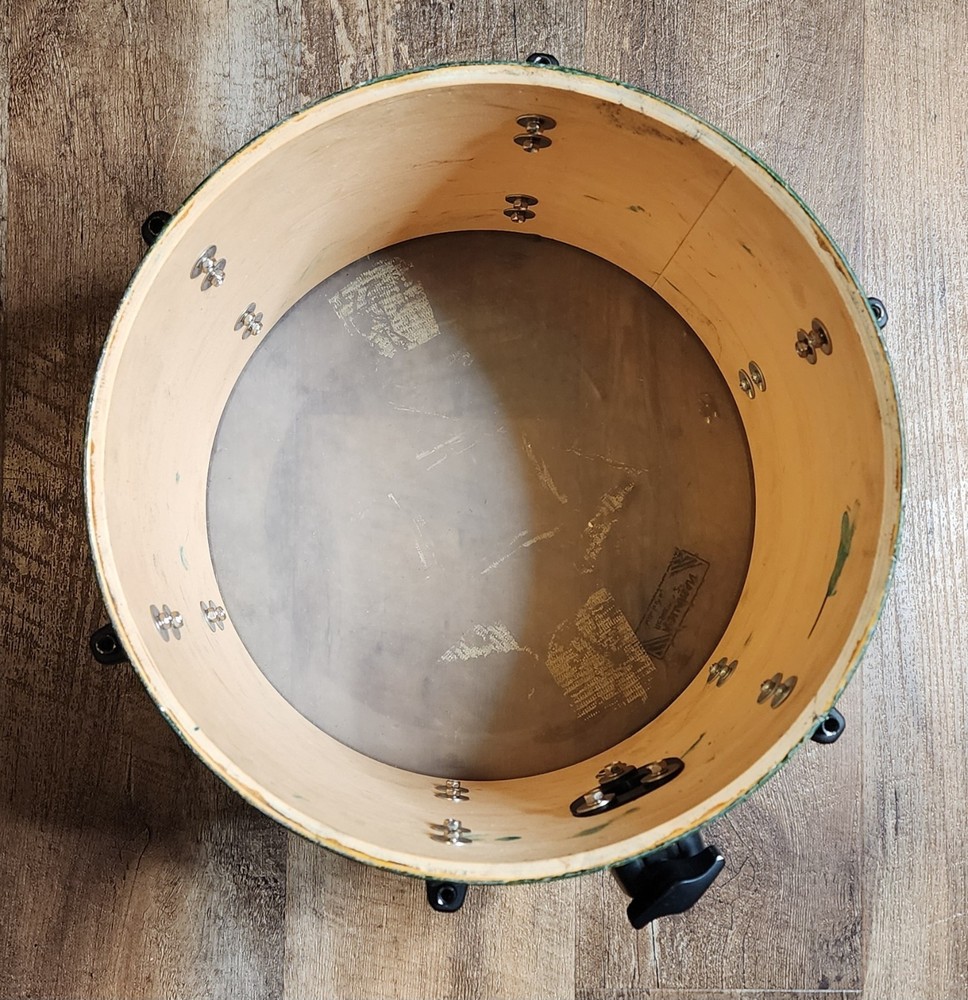 Percussion Tom Drum 12"x9.5" Green Wrap - Fair