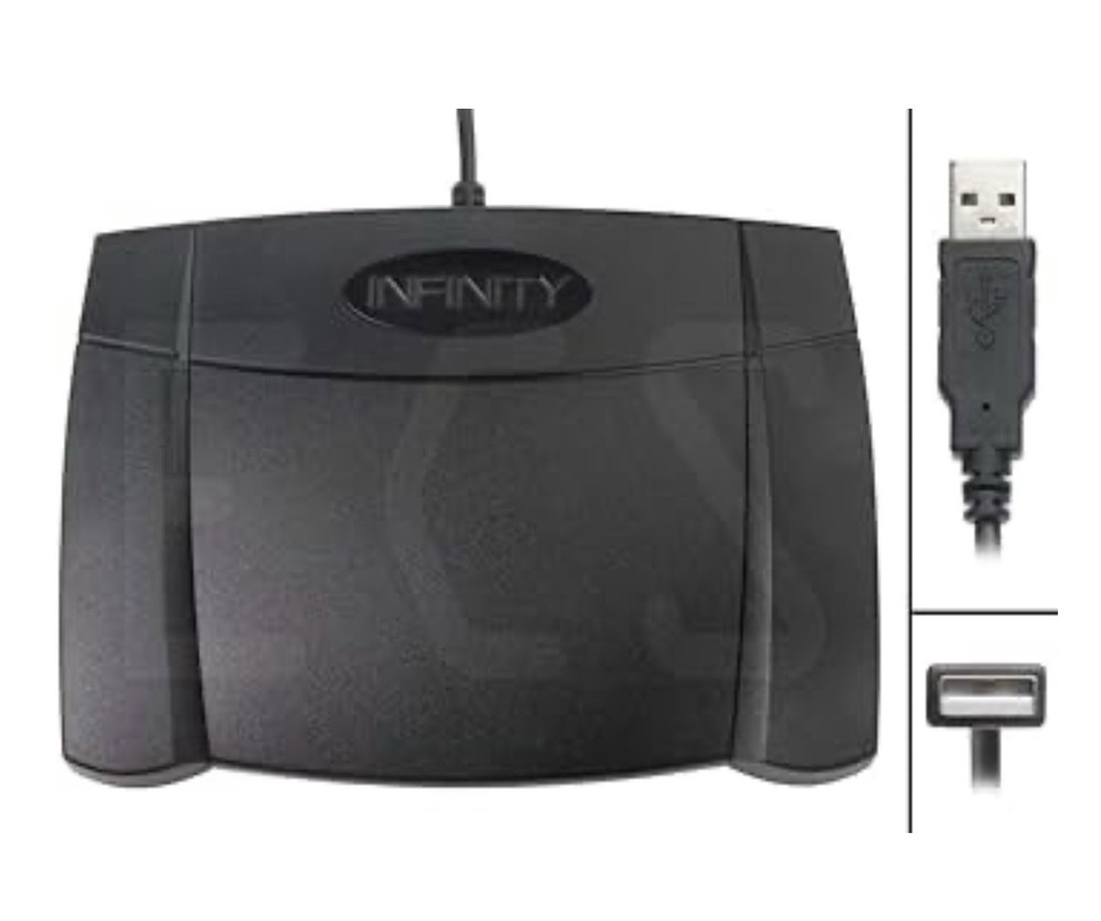 Executive Communication Systems Infinity 3 USB Foot Pedal Control Computer Plug
