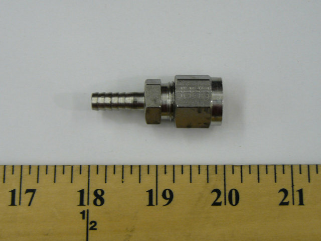 Soda System, Beer System, Part, Adapter, 5/16" Compression X 1/4" Barb, SS