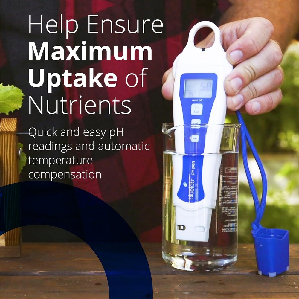 Easy Calibration Waterproof pH Tester - Maximize Nutrients & Growing Potential