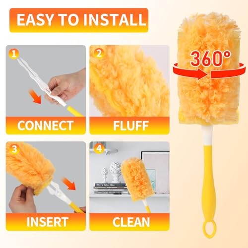 Count Duster Refill for Swiffer Duster with 1 Handle - 360° Multi-Surface 18