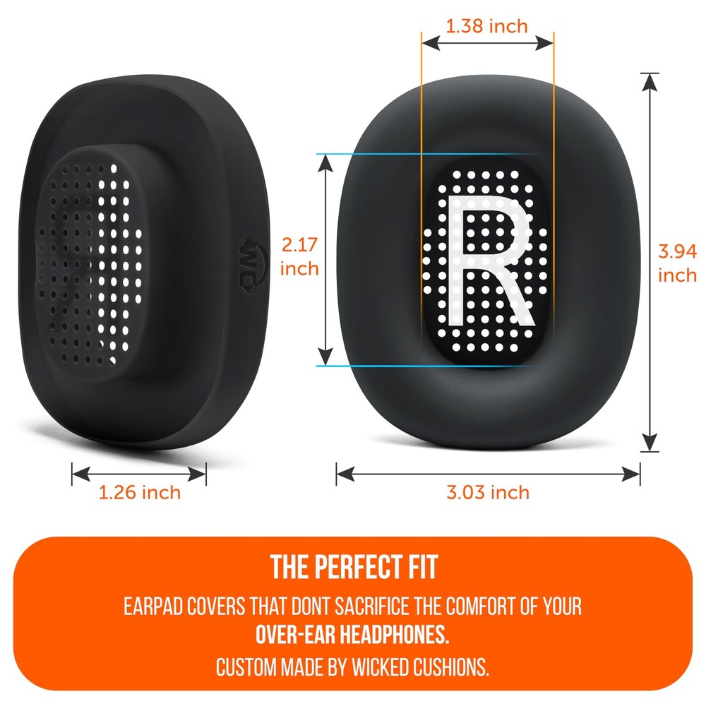 WC SweatZ Max – Patented Protective Earpad Covers Compatible with Black