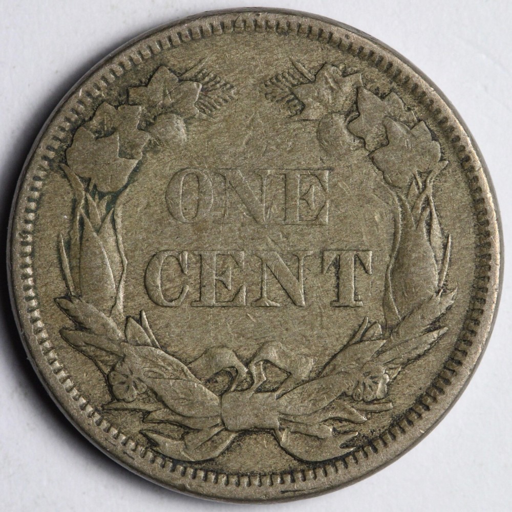 1858 LL Flying Eagle Cent Penny XF E123 QHR