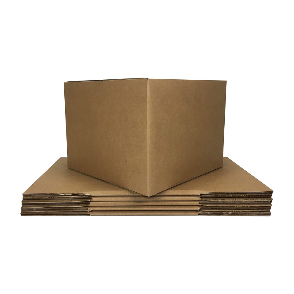 Amazon Basics Cardboard Moving Boxes for Packing and Large, 6-Pack, Brown