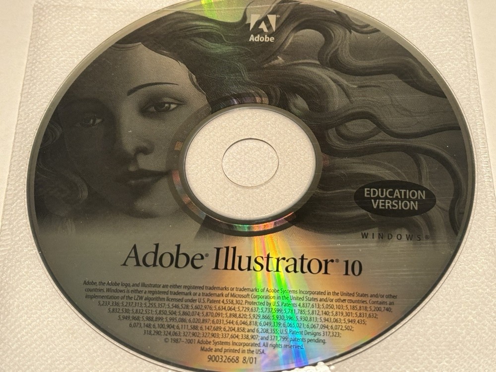 ADOBE ILLUSTRATOR 10 Educational For Windows CD disc only