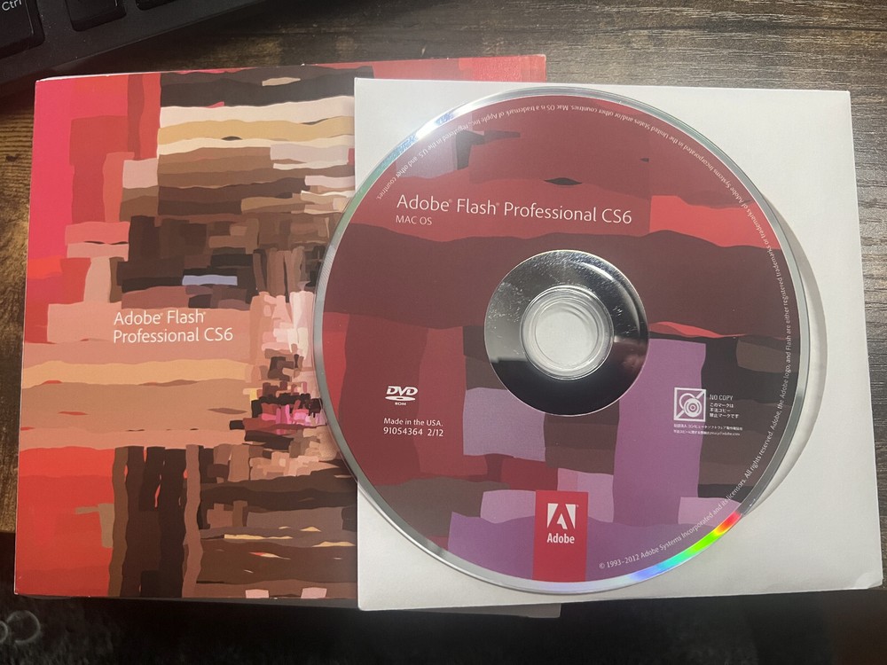 Adobe Flash Professional CS6 Mac - Disc Only READ