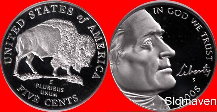 2005 S Bison Deep Cameo Gem Proof