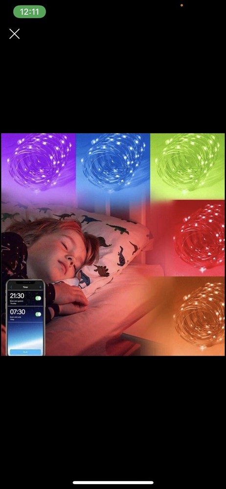 LED Bluetooth App Controlled RGB String Lights - 65 Feet - 200 LEDS