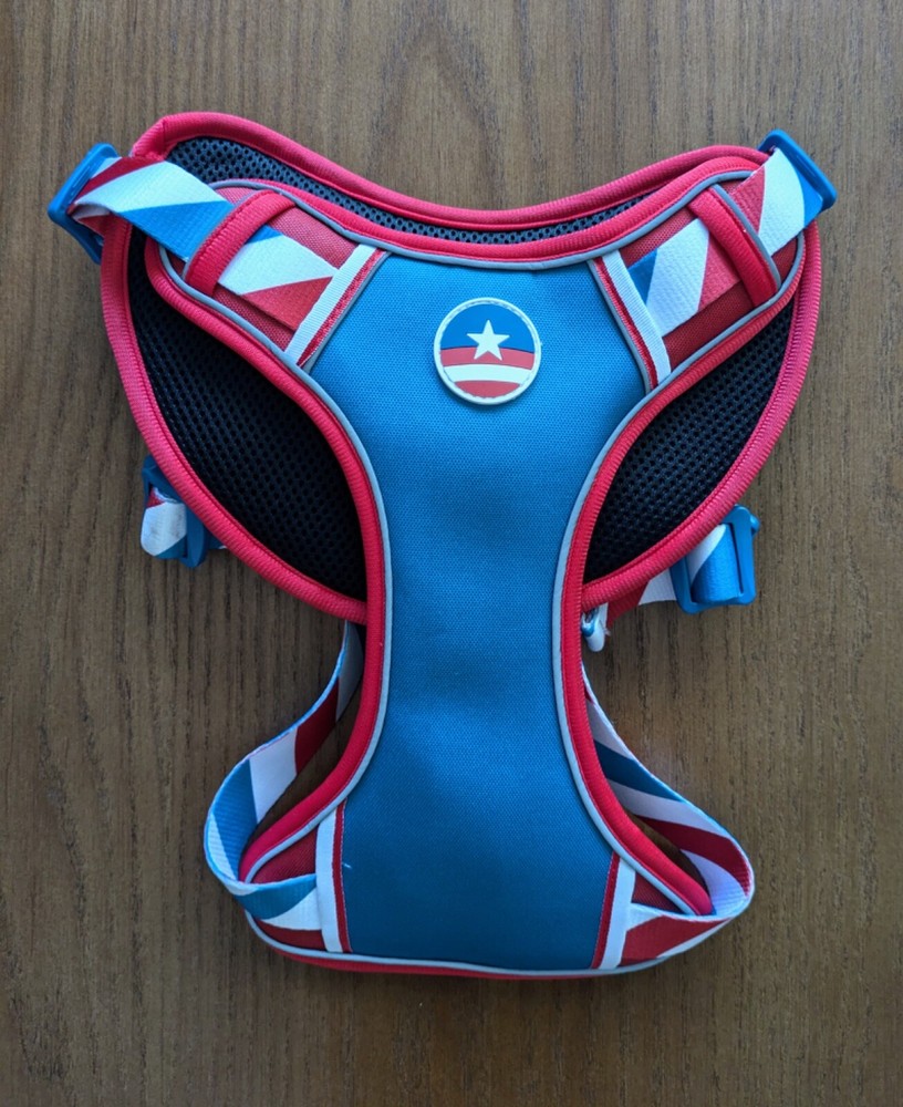 PET HARNESS Captain America Dog Harness Size Large Adjustable