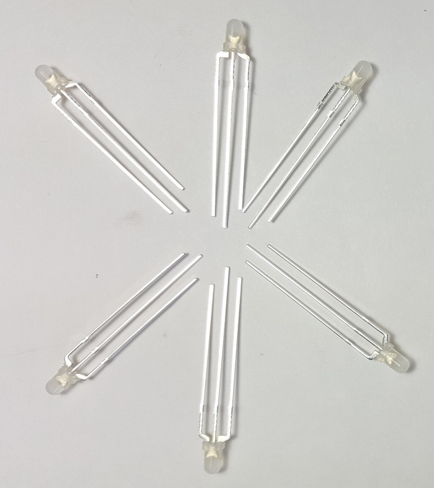 6 LED HIGH BRIGHTNESS DIODES 3mm WHITE/RED