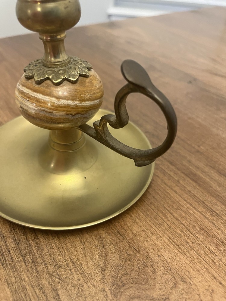 Brass Candlestick Chamber Candle Holder Cottagecore Small Rustic